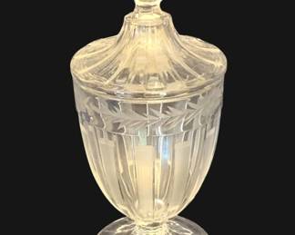 666 - Heisey Recessed Panel Candy Dish - 11" Tall