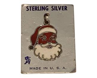 28 - Sterling Silver Santa Pendant