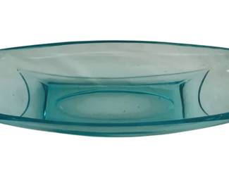 647 - Hazel Atlas Blue Colony Capri Tray - 10.5 x 5