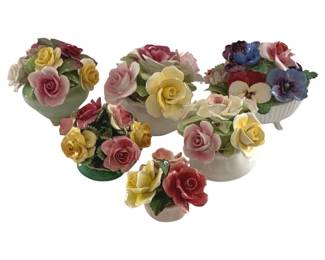 514 - 6 Porcelain English & Etc Flowers