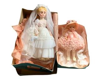 82 - 2 Madam Alexander Dolls