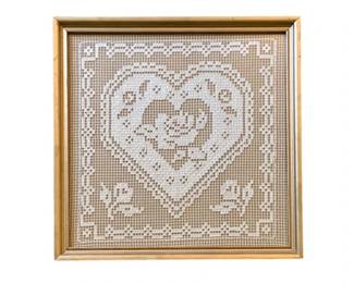 2031 - Framed Lace Linen - 14.5 x 14.5