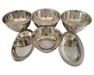 524 - Lot of Silver Plated Bowls & Plates