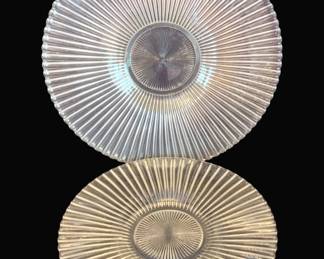 790 - 2 Heisey Ridgeleigh Platters - 11.5", 13.5"