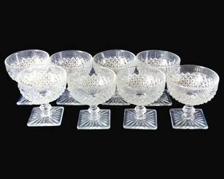 394 - 8 Westmoreland English Hobnail Sherbets (Description): 3.5" Tall