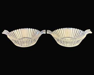 718 - 2 Heisey Ridgeleigh Dishes - 5.5" Round