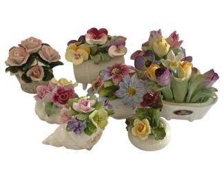 582 - 8 English Porcelain Flowers