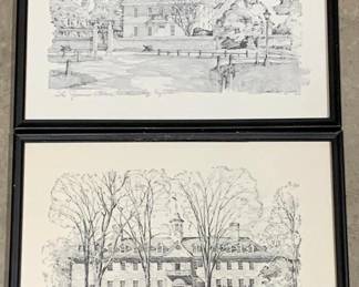 3140 - 2 Framed Prints - Signed - 16 x 20