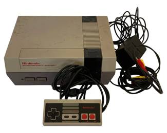 1030 - Nintendo NES Game System w/ Cables & Controller (Description): Used as is electric/electronic/mechanical  item. No guarantee all components, untested.