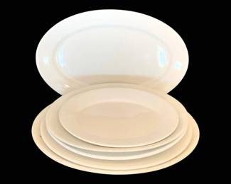 1037 - 6 Homer Laughlin Platters - 14 x 9