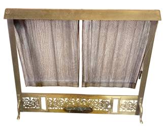 3164 - Brass Fireplace Screen - 34 x 29