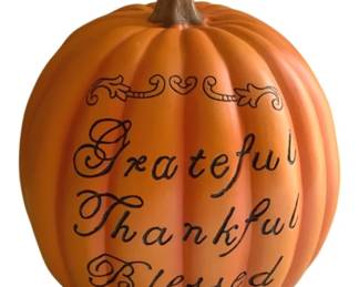 3054 - Ceramic Pumpkin Decoration - 8 x 7