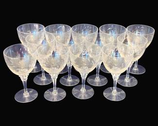 715 - 13 Tiffin Wine Glasses - 6.5" Tall