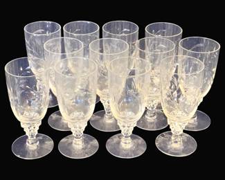 708 - 12 Tiffin Parfait Glasses - 5" Tall