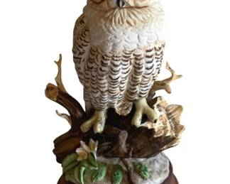 227 - Ceramica Creativa Owl Statue - 11" Tall