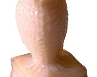 239 - Degenhart Pink Glass Owl Figurine - 3.5" Tall