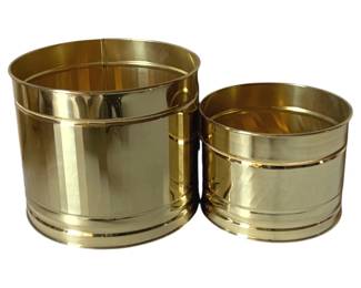 450 - 2 Bristol Brass Planters - 8 x 7