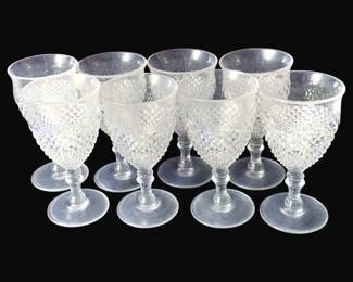 393 - 8 Westmoreland English Hobnail 6" Goblets