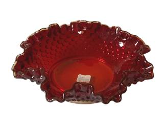 285 - Fenton Ruby Red Glass Bowl - 8" Round