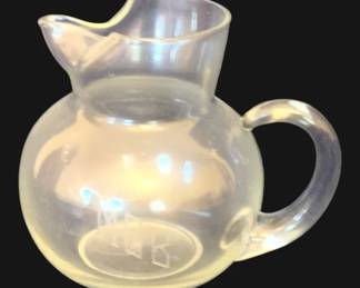 668 - Blown Glass Pitcher - 8" Tall