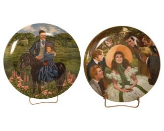 553 - 2 Gone With the Wind Plates - 8.5" Round