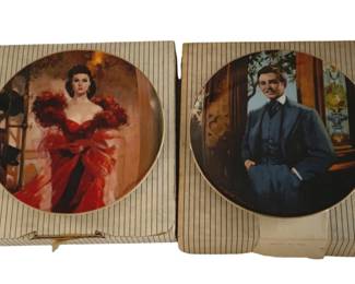 583 - 2 Gone with the Wind Plates - 8.5" Round