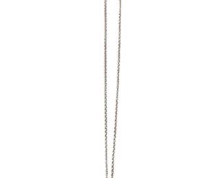 362 - Graham Sterling Necklace w/ Snowflake Pendant (Description): 16" Long