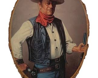 511 - John Wayne Wood Photo - 8 x 11