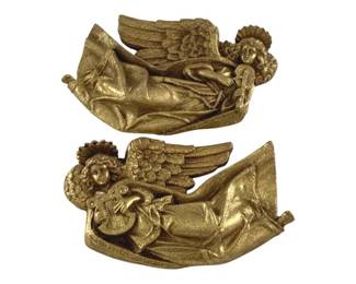 527 - 2 Angel Wall Hanging Decor - 12 x 7