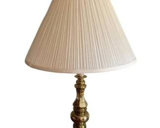 94 - Brass Table Lamp - 30" Tall (Description): Used as-is electric/electronic/mechanical  item - no guarantee all components, untested.