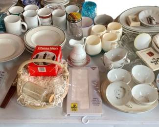 968 - Lot of Assorted Glass Plates, Mugs & More