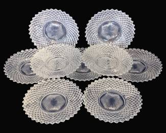735 - 9 Westmoreland English Hobnail 8.5" Plates
