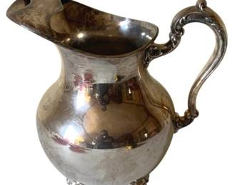 272 - Poole Silver Plated Pitcher - 8.5" Tall