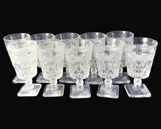 418 - 10 Imperial Cape Cod Water Goblets (Description): 6 1/4" Tall
