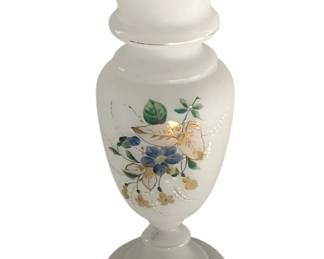 638 - Painted Glass Vase - 11" Tall