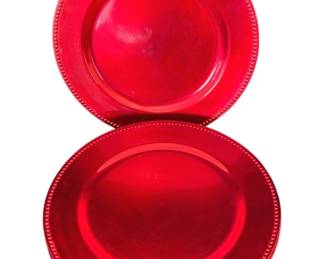 802 - 8 Plastic Charger Plates - 13" Round