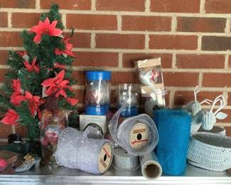 3030 - Lot of Assorted Christmas Decor, Ribbon & More