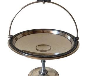 294 - Silver Plated Compote w/ Handle - 10 x 8