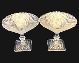 669 - Pair Miss America Compotes - 5.5 x 5