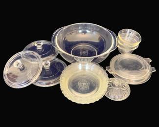 832 - Lot of Pyrex & Glass Tops, Bowls & More
