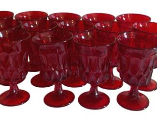 118 - 14 Noritake Ruby Red Goblets