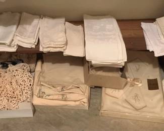 3123 - Assorted Linens & More (Floor & Bottom Shelf)