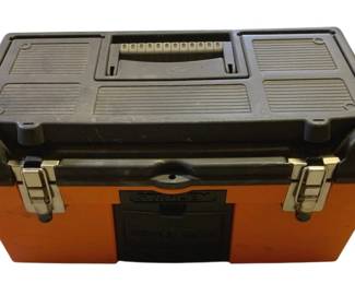 3152 - Plastic Toolbox w/ Contents - 18 x 10 x 11