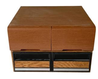 160 - 2 VHS Tape Holders - 17 x 15 x 6