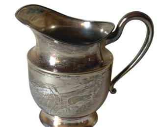 280 - Nickel Silver Pitcher - 8" Tall
