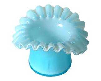 494 - Fenton Ruffled Top Hat Vase - 5" Tall