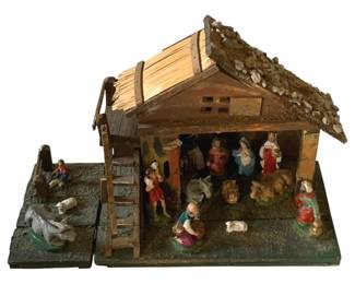 3034 - Vintage Nativity Set - 21 x 9 x 15