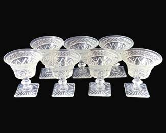 398 - 7 Imperial Cape Cod Flared Oyster Stems (Description): 3.5" Tall