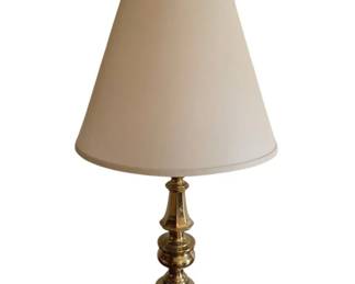 91 - Brass Table Lamp - 32" Tall (Description): Used as-is electric/electronic/mechanical  item - no guarantee all components, untested.