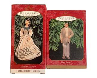 3081 - 2 Hallmark Christmas Ornaments (Description): Gone with the Wind